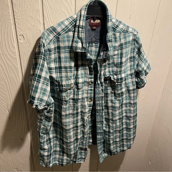 Alesbury Men’s 2X Green Plaid Shirt - Picture 3 of 4